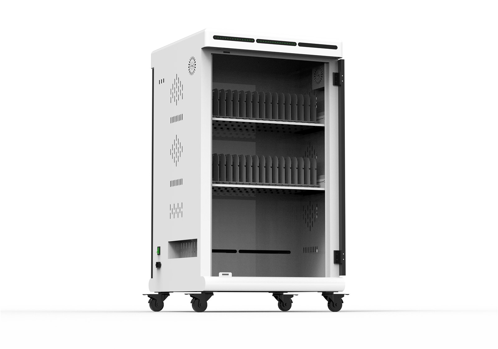 EN32 32-Port USB Tablet Charging Cart, view 3
