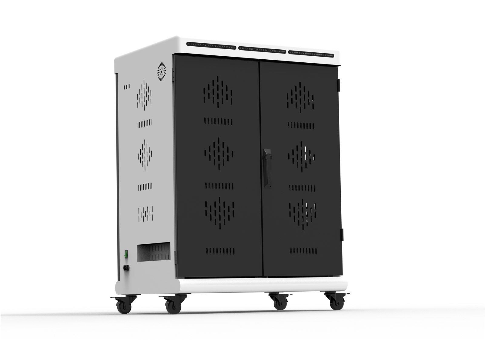 EN60 60-Port PD18W Tablet Charging Cart, view 1