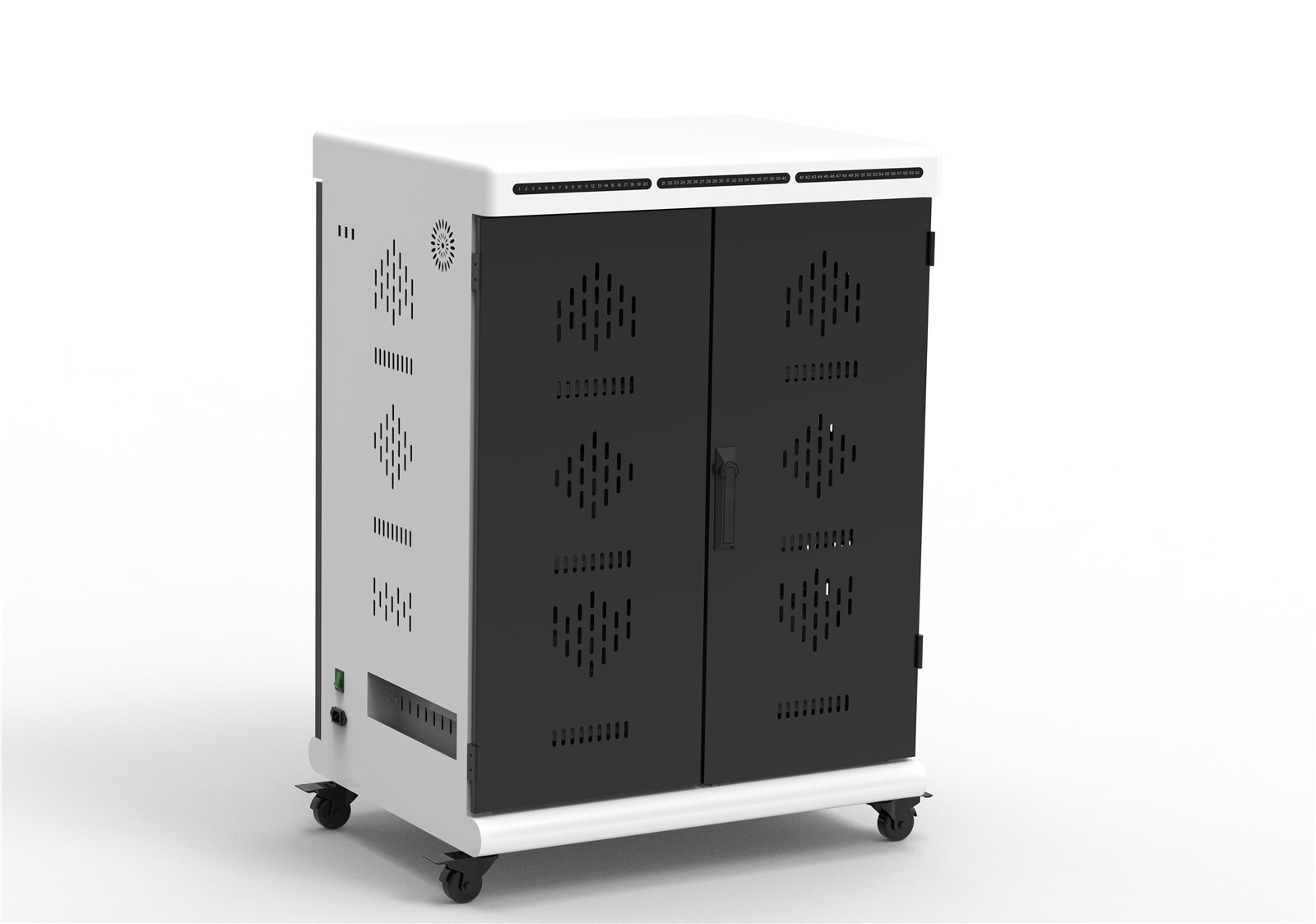 EN60 60-Port PD18W Tablet Charging Cart, view 2