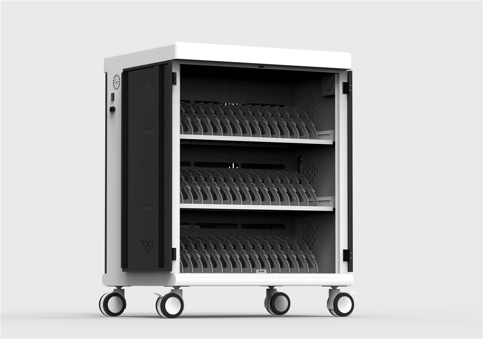 EP45-A 45-Bay AC Chromebook & Laptop Charging Cart, view 4