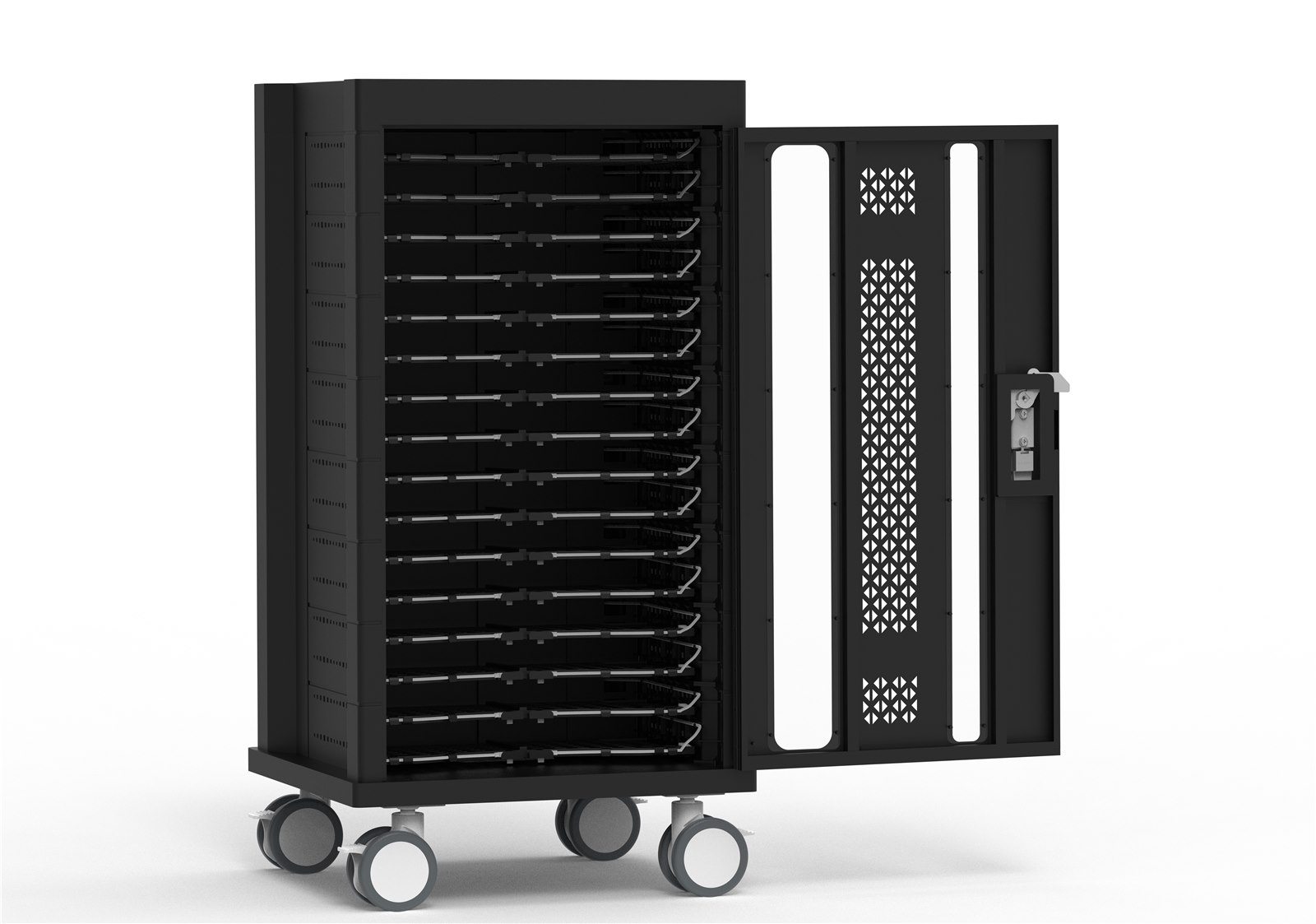 ET32 32-Port PD18W Tablet Charging Cart, view 2
