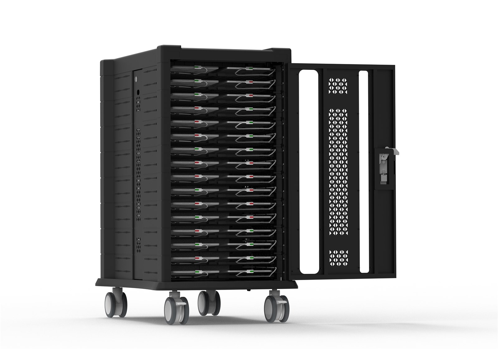 ET64 64-Port PD18W Tablet Charging Cart, view 2