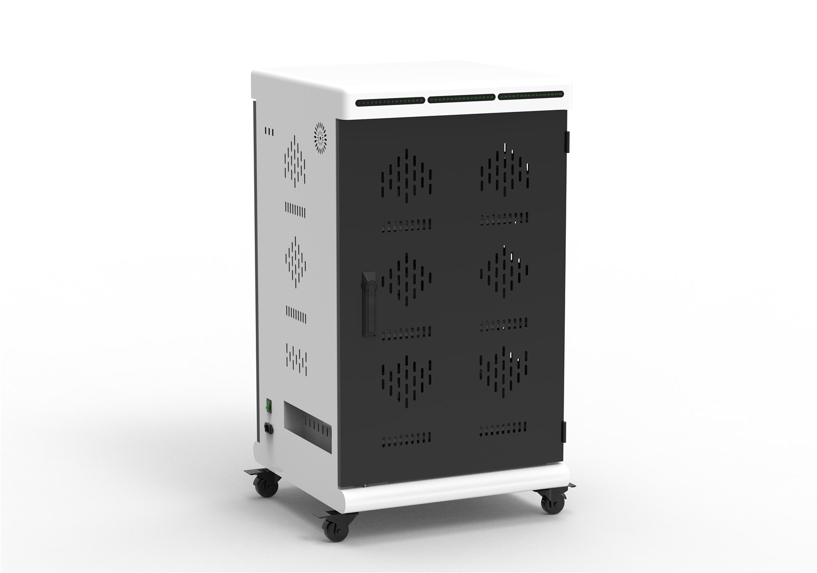EN48 48-Port USB Tablet Charging Cart, view 3