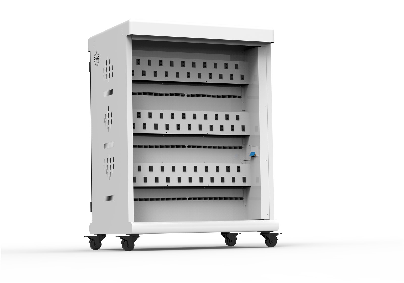 EP66-A 66-Bay AC/PDU Tablet Charging Cart, view 3