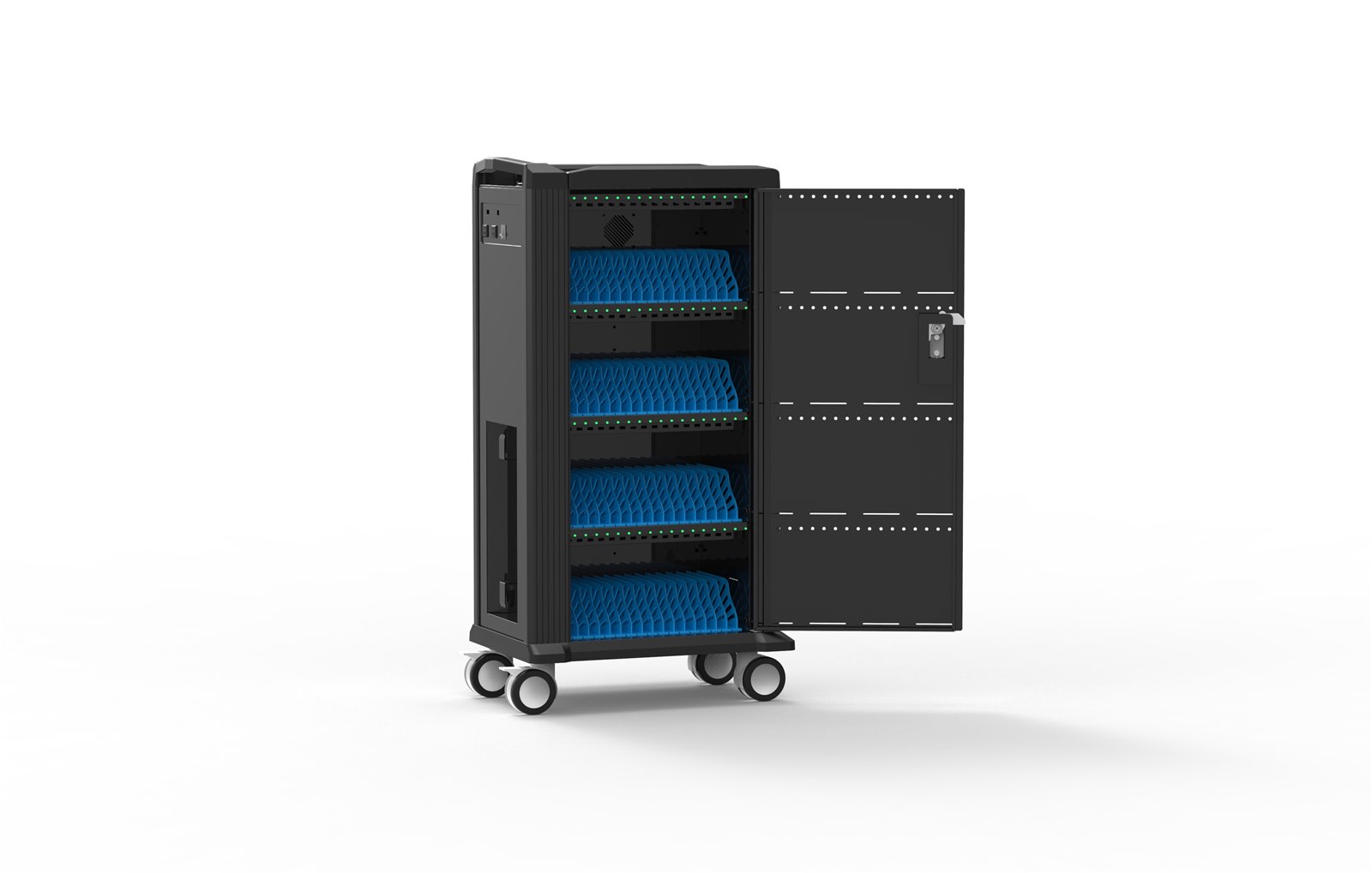 OM64 64-Port Tablet Charging & Sync Cart